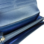 Celine Blue Coated Canvas Long Wallet