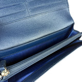 Celine Blue Coated Canvas Long Wallet