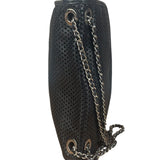 Chanel Black Perforated Leather Up in the Air Flap Bag 2012