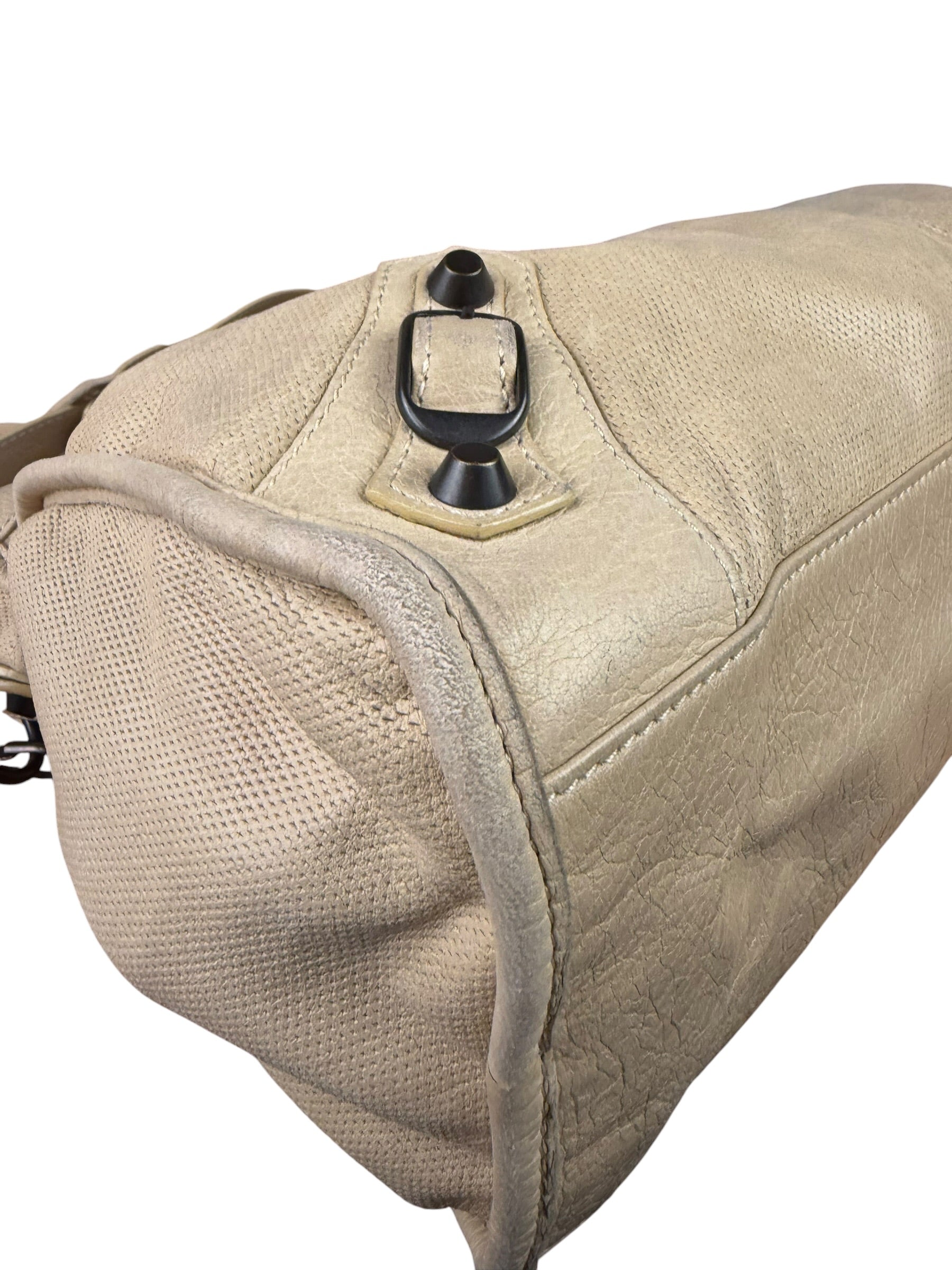 Balenciaga Cream Leather Le City Bag
