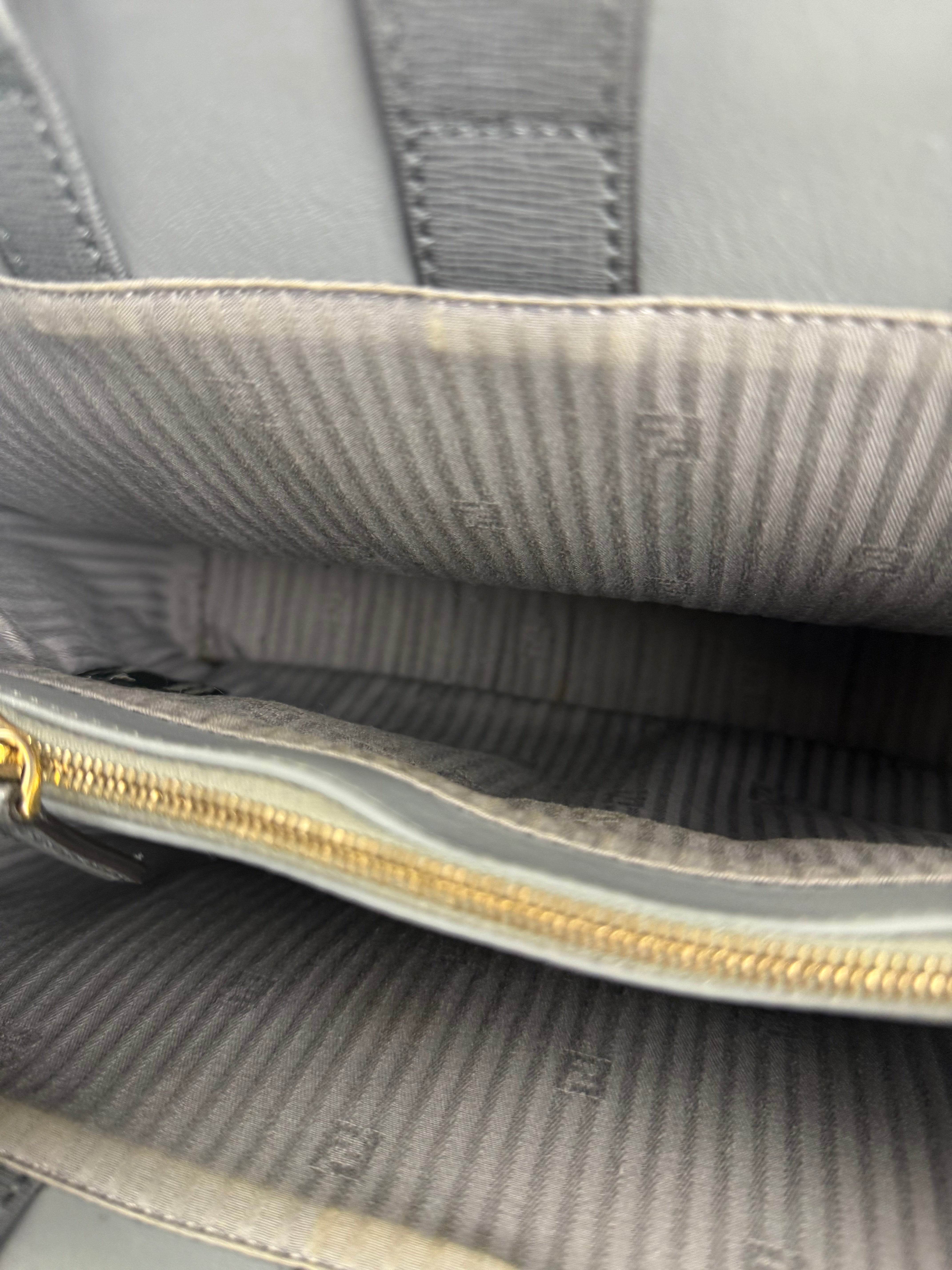 Fendi Grey Leather 2Jours Tote/Hand Bag