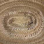 Loewe White Leather Raffia Basket Bag