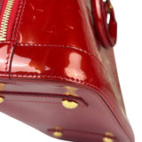 Louis Vuitton Red Vernis Alma MM Handbag