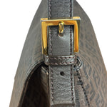 Fendi Brown Leather Zucca Mamma Baguette