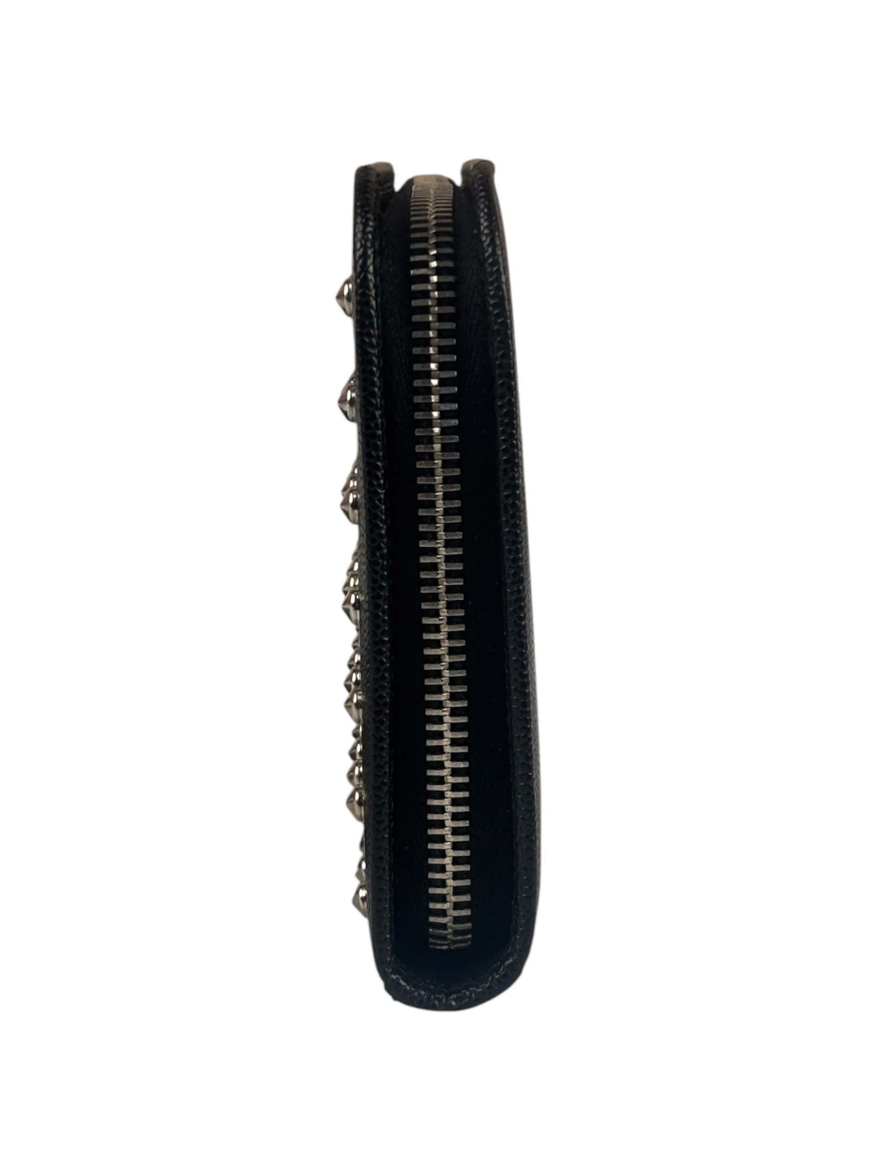 Saint Laurent Black Studded Long Wallet