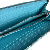 Tiffany & Co Blue Gradient Leather Long Zippy Wallet