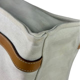 Hermes Beige/Brown Leather Trim Cabalicol Tote