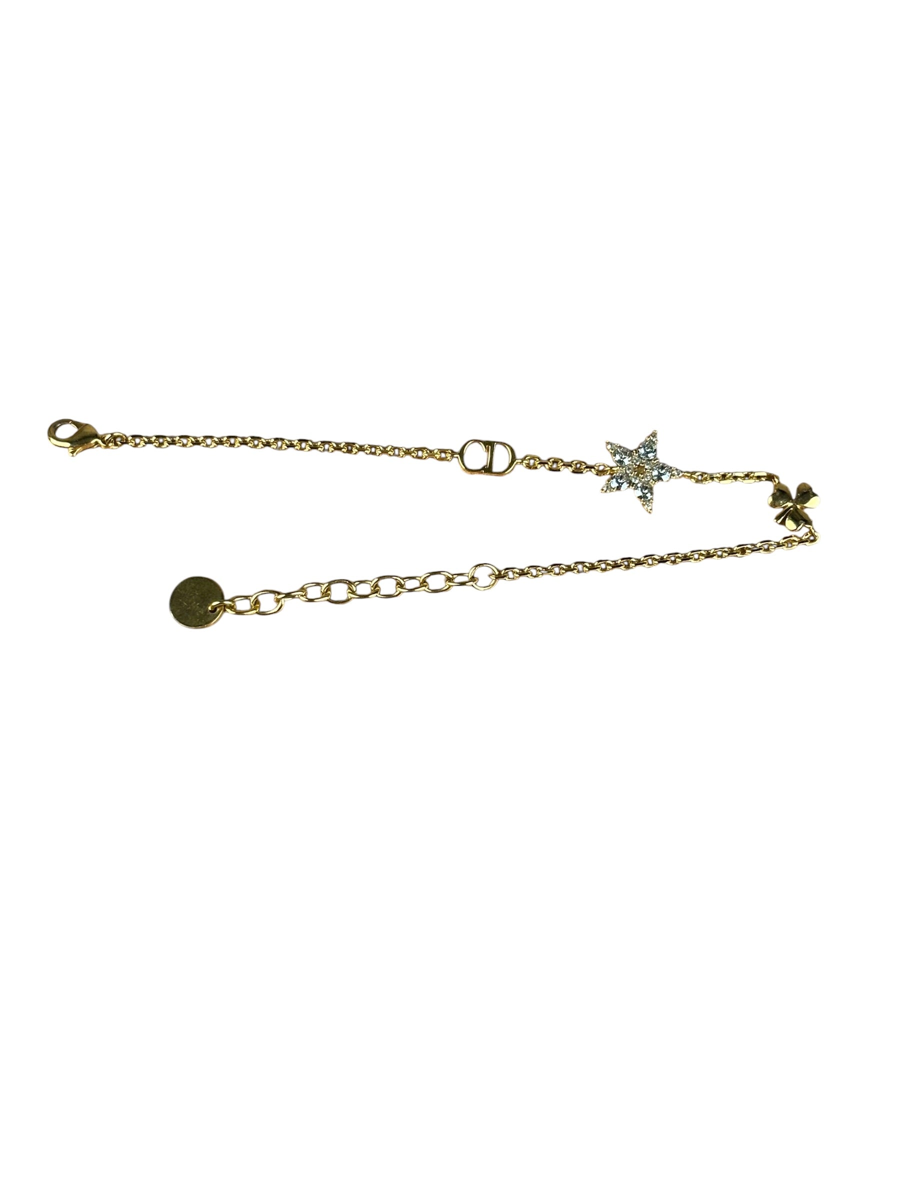 Christian Dior Gold Toned Charm Bracelet