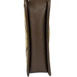 Gucci Brown Leather Trim Jumbo GG Mini Crossbody