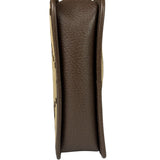 Gucci Brown Leather Trim Jumbo GG Mini Crossbody