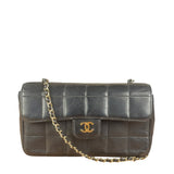Chanel Black Lambskin Mini Chocolate Bar Flap Bag 2005