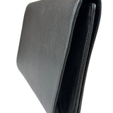 Yves Saint Laurent Black Leather Flap Clutch