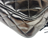 Chanel Black Quilted Patent Leather Camera Bag 1989