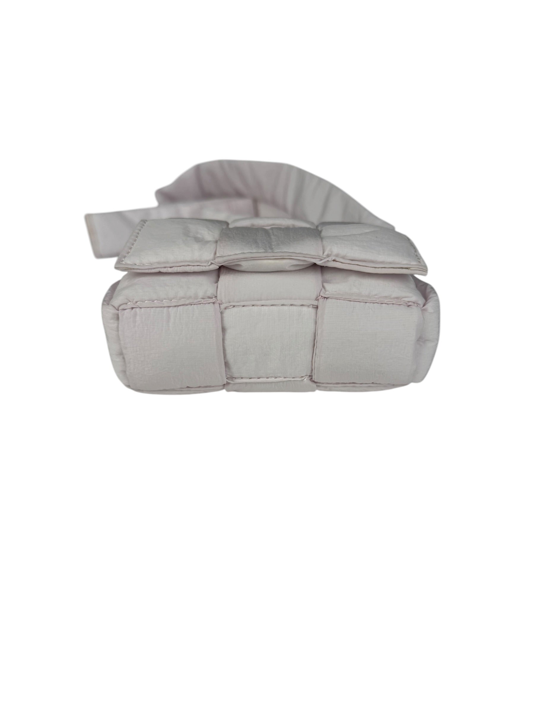 Bottega Veneta Light Pink Mini Padded Nylon Cassette Bag