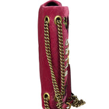 Gucci Pink GG Velvet Marmont "Blind for Love" Flap Bag