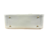 Burberry White Leather Multi-Pocket Handbag