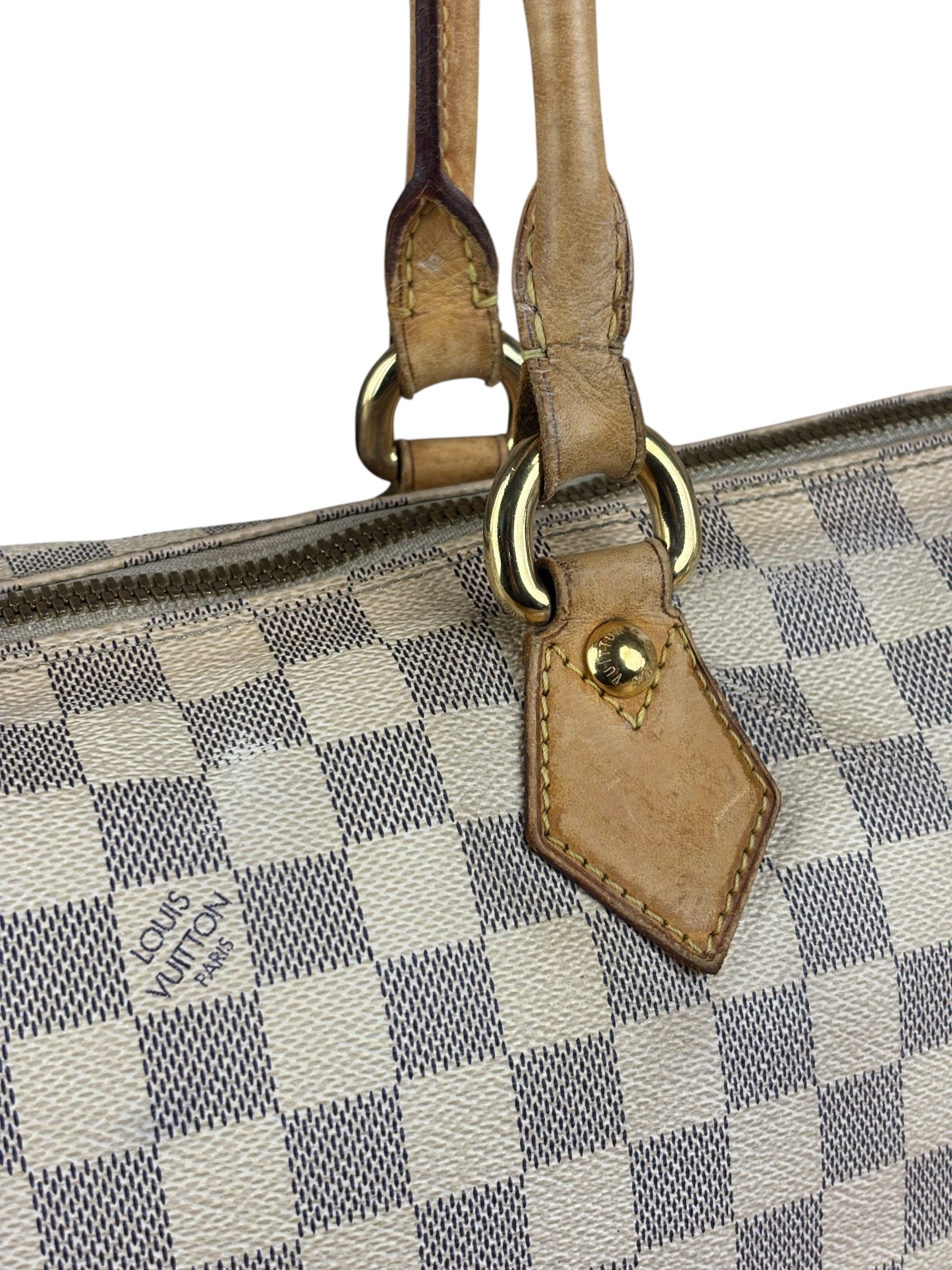 Louis Vuitton Vintage Monogram Damier Azur Saleya Shoulder Tote Bag