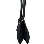 Gucci Black Leather Trim GG Horsebit Chain Shoulder Bag