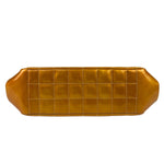 Chanel Mustard Yellow Patent Leather Chocolate Bar Hobo Bag 2002