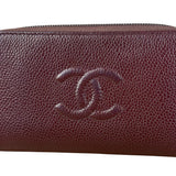 Chanel CC Caviar Leather Timeless Zip-Around Wallet-2014
