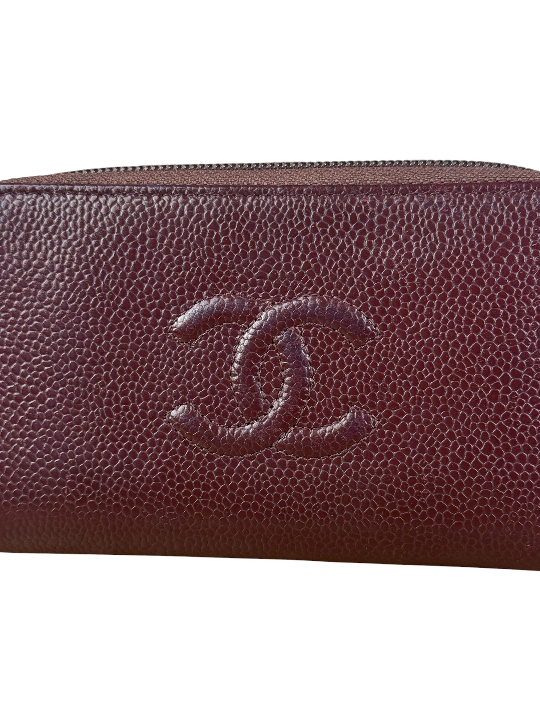 Chanel CC Caviar Leather Timeless Zip-Around Wallet-2014