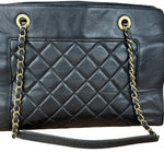 Chanel Vintage Black Quilted Mademoiselle Leather Shoulder Bag
