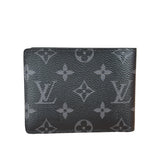 Louis Vuitton Black Leather Monogram Slender Multiple Wallet