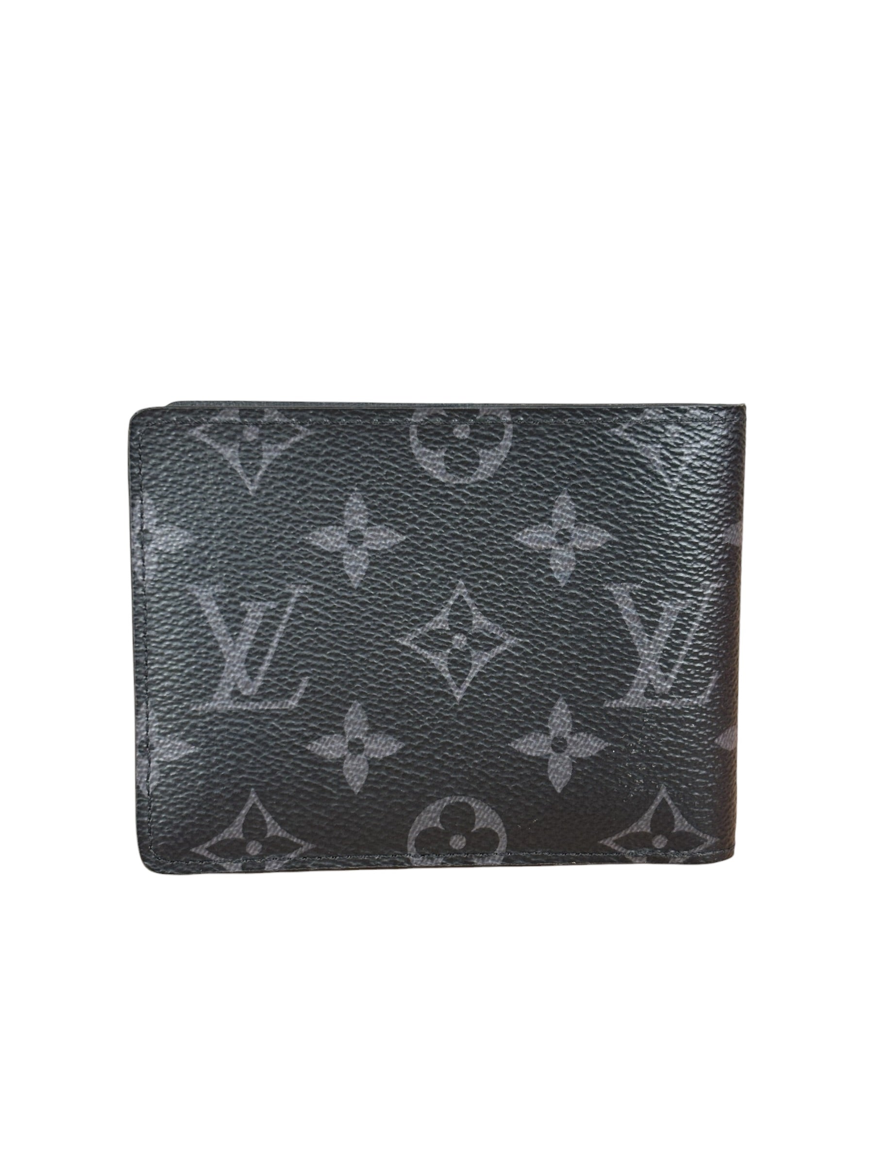 Louis Vuitton Black Leather Monogram Slender Multiple Wallet