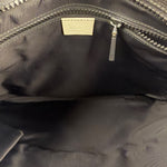 Gucci Vintage Black Leather Flat Messenger Shoulder Bag