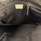Gucci Vintage Black Leather Flat Messenger Shoulder Bag