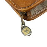 Celine Brown Leather Macadam Pouch