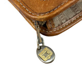 Celine Brown Leather Macadam Pouch