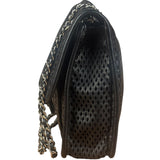Chanel Black Perforated Leather Up in the Air Flap Bag 2012