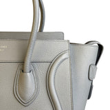 Celine Grey Pebbled Leather Luggage Micro Tote