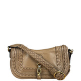 Gucci Vintage Tan Leather Medium Flap Shoulder Bag