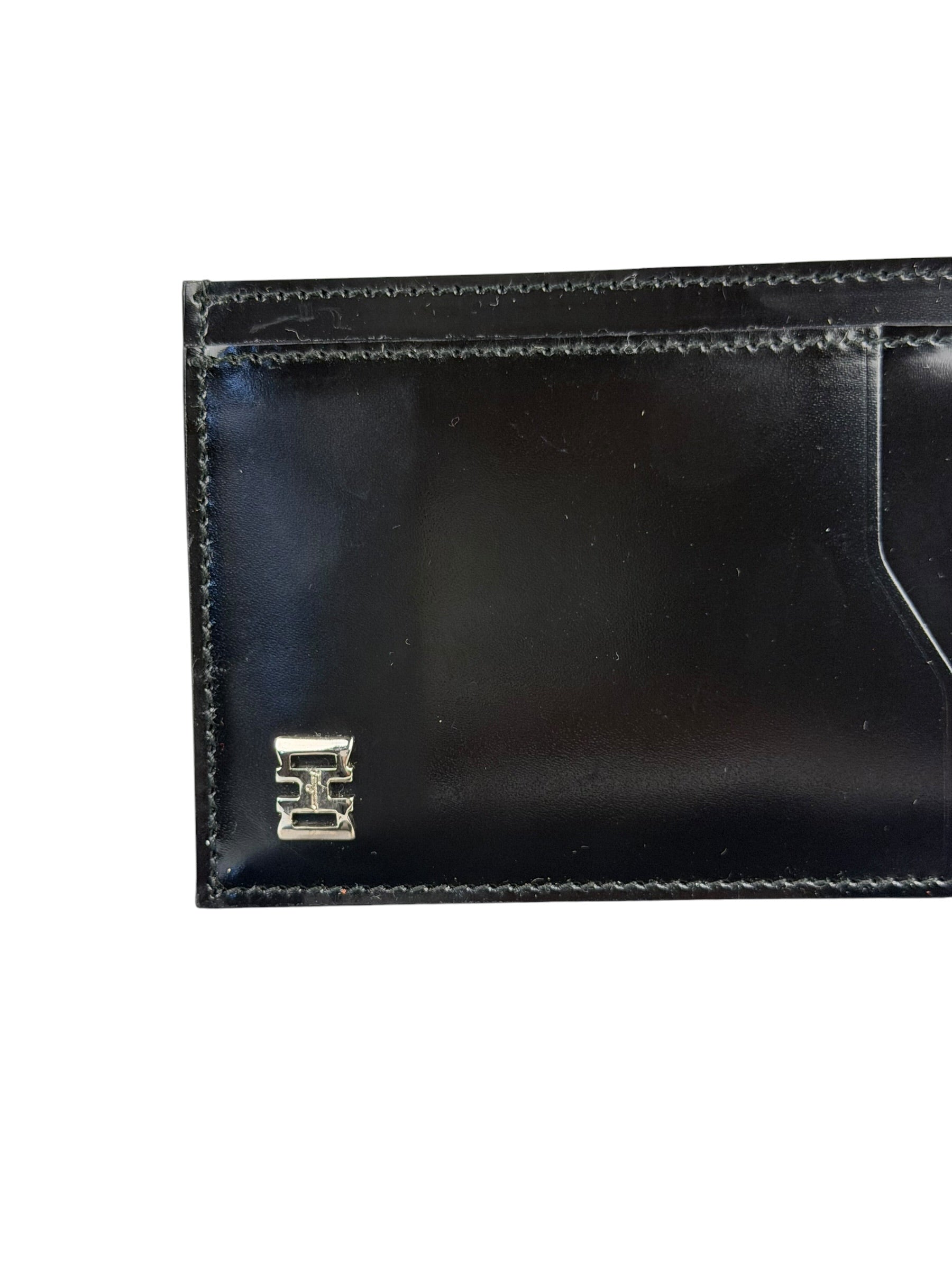 Salvatore Ferragamo Black Leather Card Holder