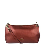 Coach Metallic Currant Leather Charley Crossbody