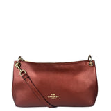 Coach Metallic Currant Leather Charley Crossbody