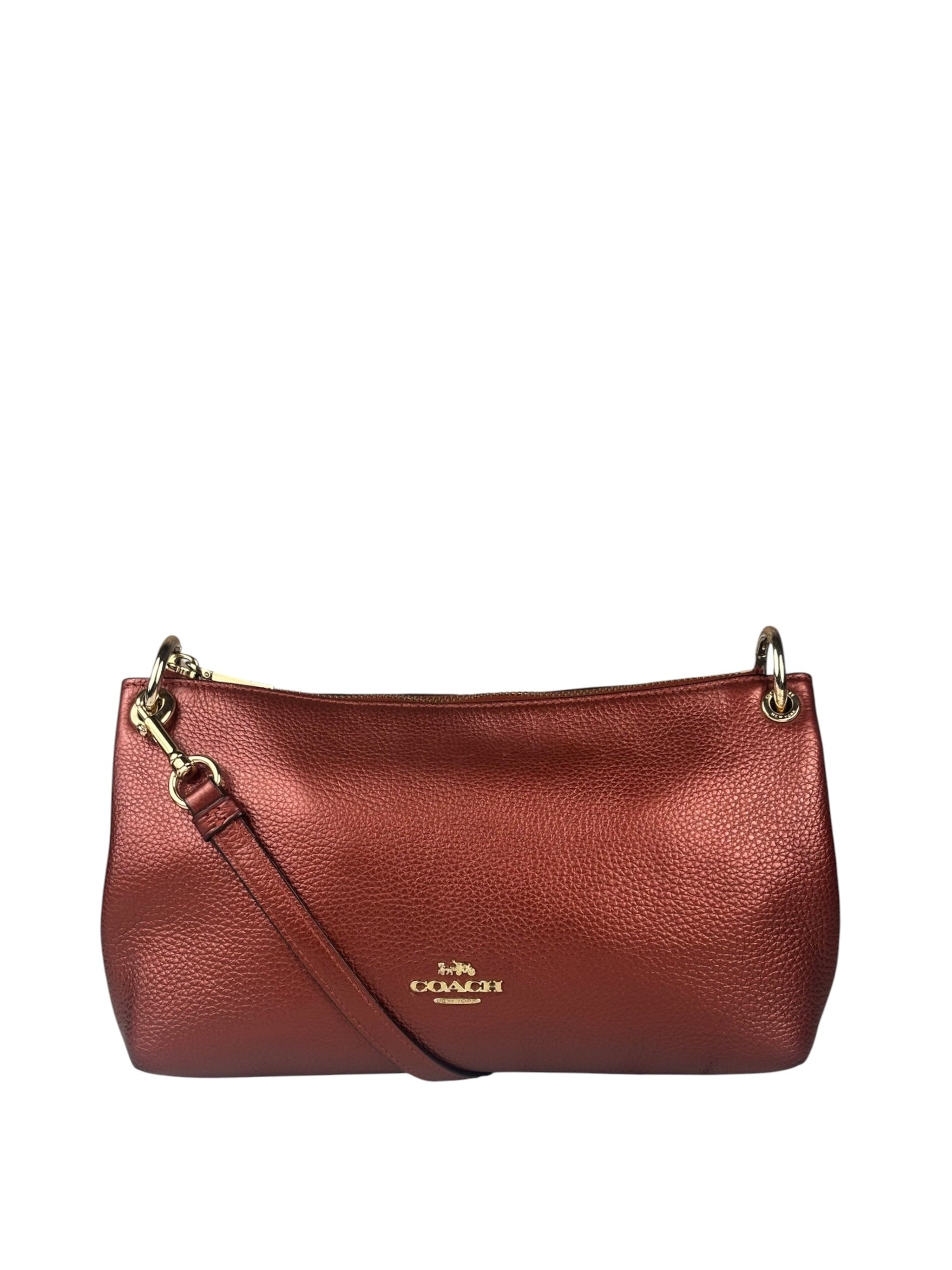 Coach Metallic Currant Leather Charley Crossbody