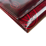 Cartier Red Patent Leather Must De Cartier Tri-Fold Wallet