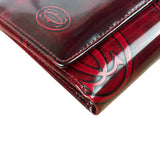 Cartier Red Patent Leather Must De Cartier Tri-Fold Wallet