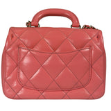 Chanel Pink Quilted Lambskin Two-Way Bag 2021