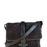 John Varvatos Suede Messenger Bag