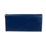 Prada Blue Saffiano Leather Fire Flap Wallet On Chain