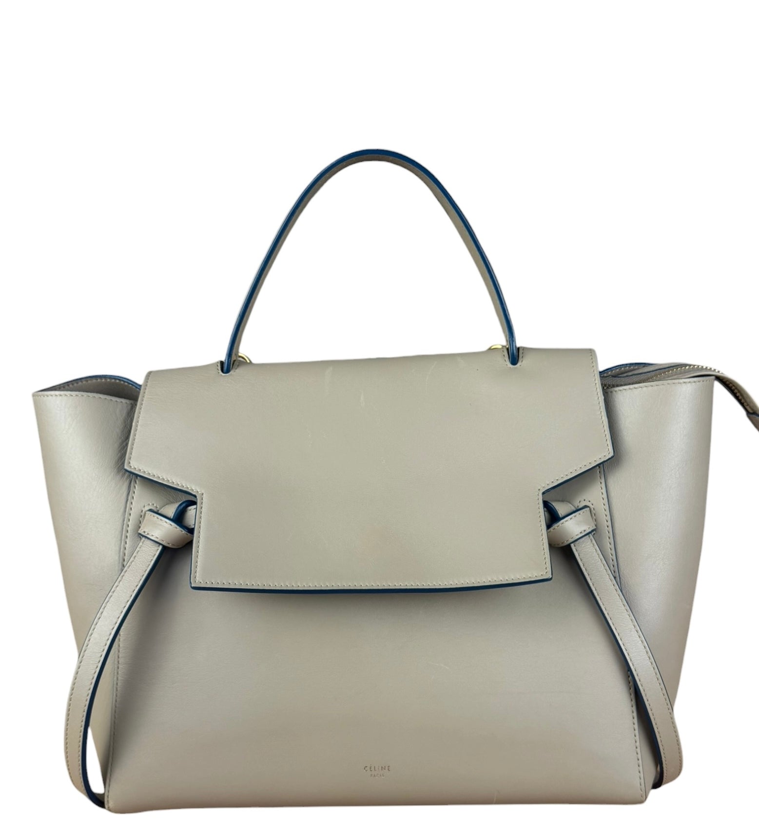 Celine Beige Leather Belt Two Way Bag