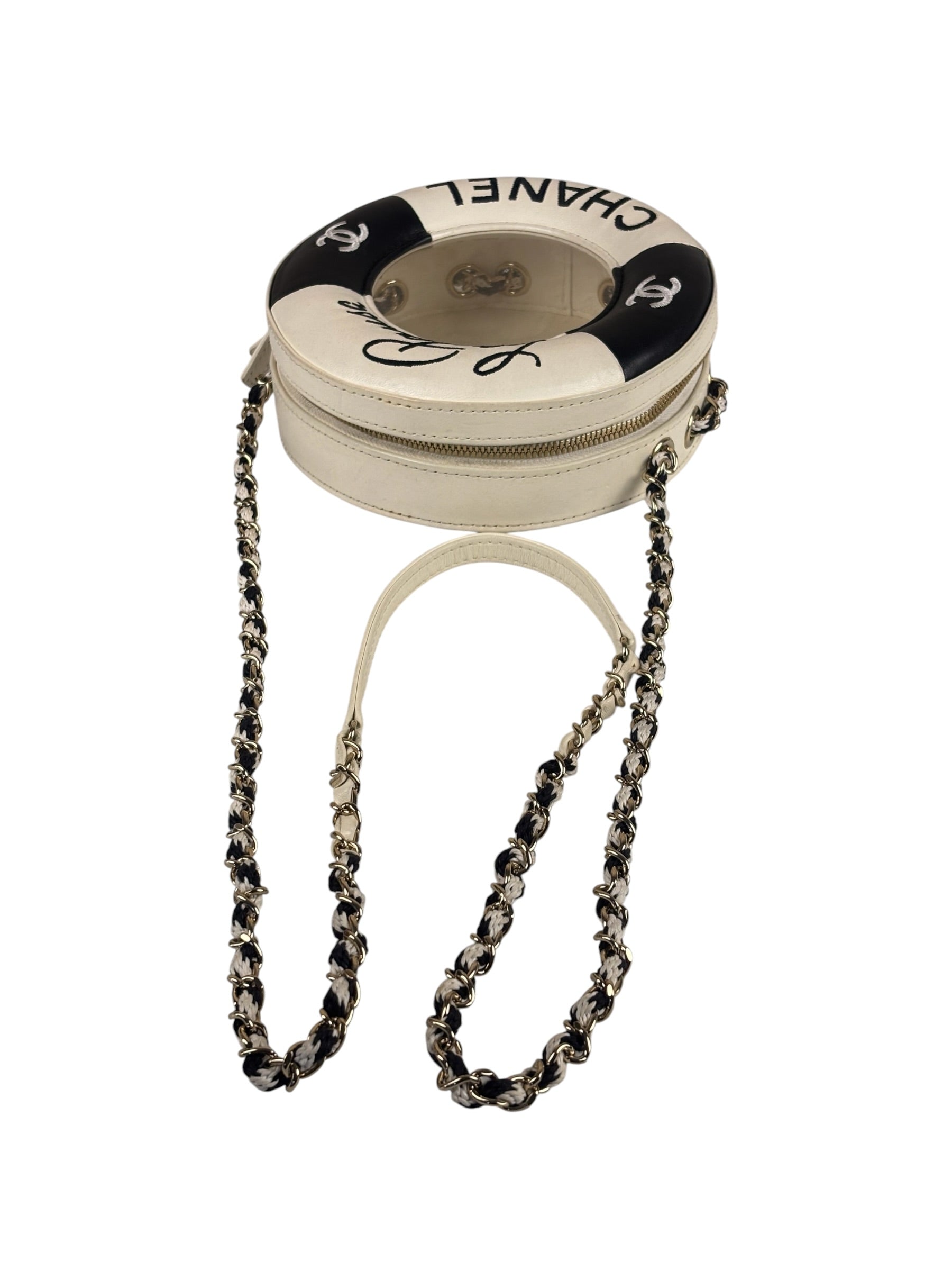 Chanel Limited Edition Lifesaver Round Crossbody Black 2017