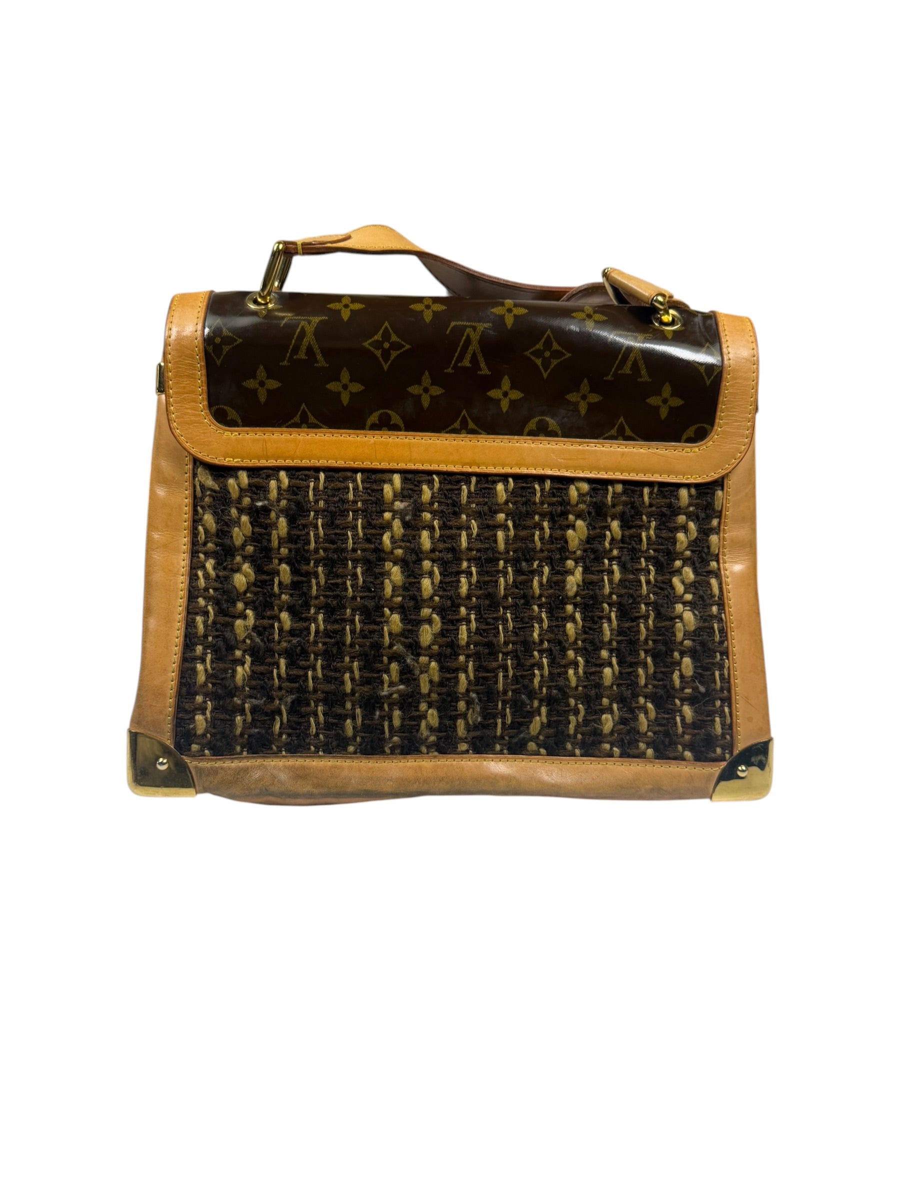 Louis Vuitton Brown Monogram Ambre Tweedy Zip GM