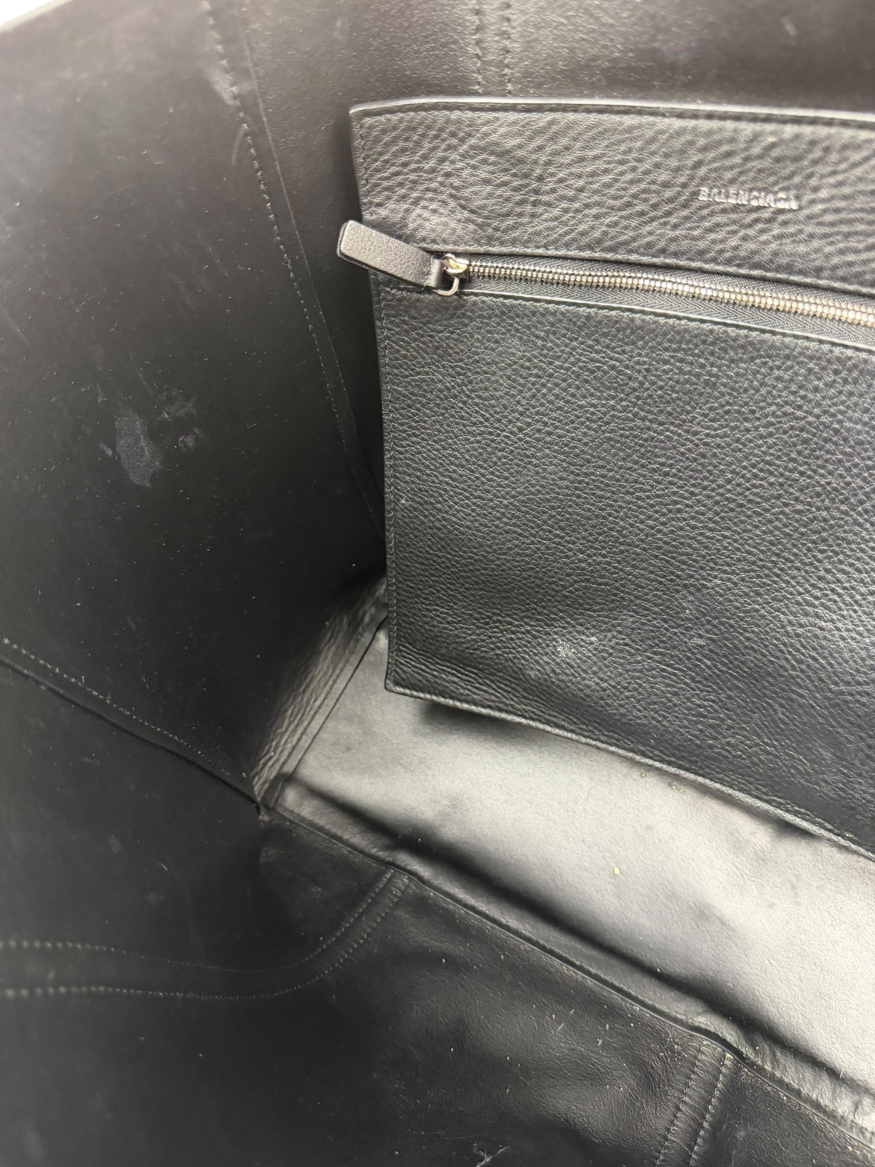 Balenciaga Black Leather Tote Bag
