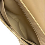Christian Dior Beige Leather Trim Trotter Floral Embroidered Flap Bag