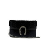Gucci Black Velvet Dionysus Mini Crossbody Bag
